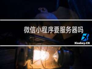 微信小程序要服务器吗