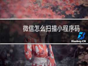 微信怎么扫描小程序码