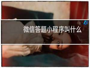 微信答题小程序叫什么