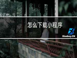 怎么下载小程序