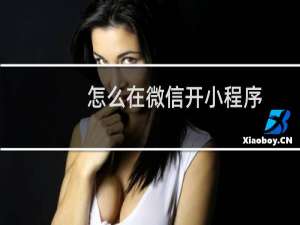 怎么在微信开小程序