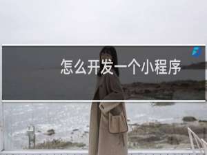 怎么开发一个小程序