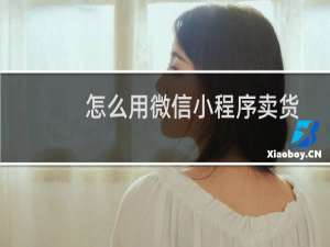 怎么用微信小程序卖货