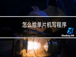 怎么给单片机写程序