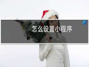 怎么设置小程序
