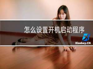怎么设置开机启动程序