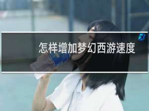 怎样增加梦幻西游速度