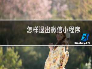 怎样退出微信小程序