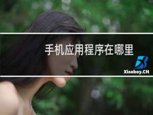 手机应用程序在哪里