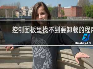 控制面板里找不到要卸载的程序