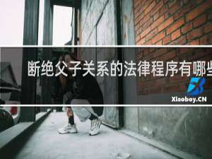 断绝父子关系的法律程序有哪些