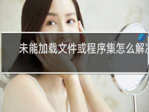 未能加载文件或程序集怎么解决