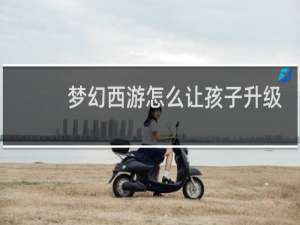 梦幻西游怎么让孩子升级