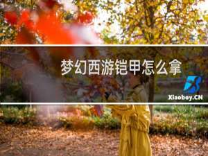 梦幻西游铠甲怎么拿