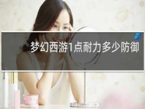 梦幻西游1点耐力多少防御