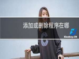 添加或删除程序在哪