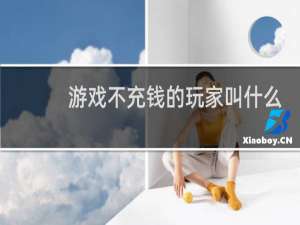 游戏不充钱的玩家叫什么