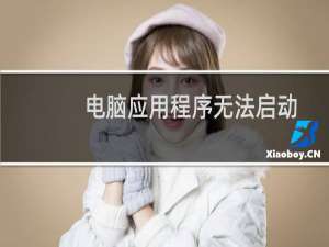 电脑应用程序无法启动