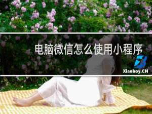 电脑微信怎么使用小程序