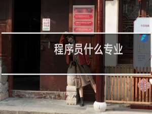 程序员什么专业