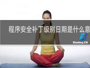 程序安全补丁级别日期是什么意思