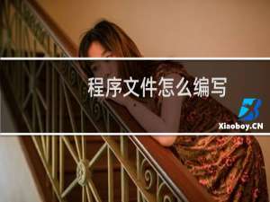 程序文件怎么编写
