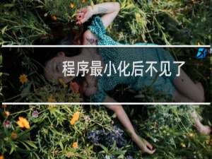 程序最小化后不见了