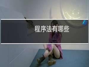 程序法有哪些