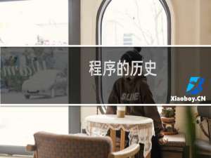 程序的历史