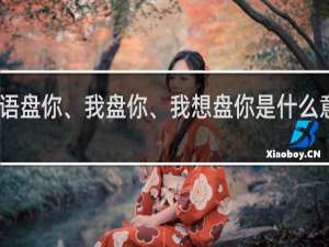 网络语盘你、我盘你、我想盘你是什么意思什么梗