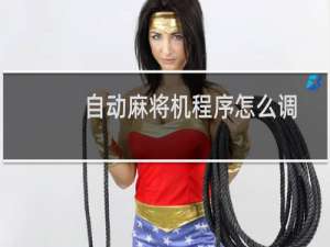 自动麻将机程序怎么调