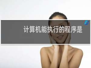 计算机能执行的程序是