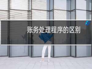 账务处理程序的区别