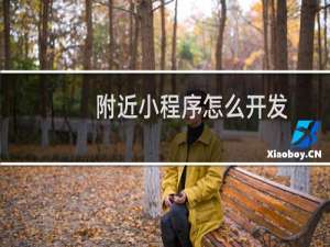 附近小程序怎么开发
