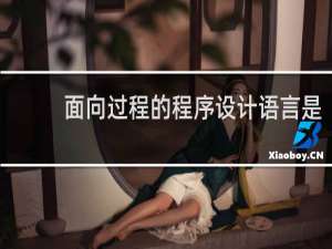 面向过程的程序设计语言是