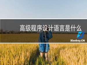 高级程序设计语言是什么