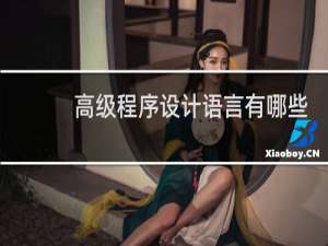 高级程序设计语言有哪些