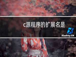 c源程序的扩展名是