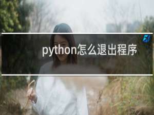 python怎么退出程序