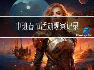 中班春节活动观察记录表