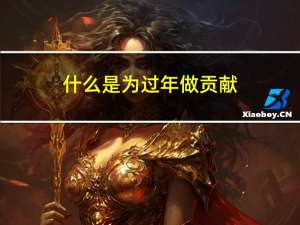 什么是为过年做贡献
