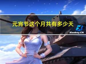 元宵节这个月共有多少天