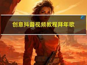 创意抖音视频教程拜年歌