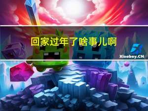 回家过年了啥事儿啊