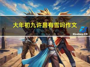 大年初九许昌有雪吗作文
