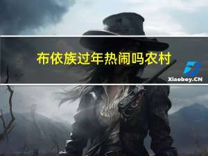 布依族过年热闹吗农村