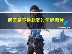 明天是不是就要过年呢图片