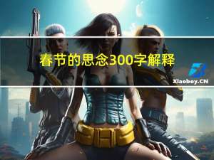 春节的思念300字解释