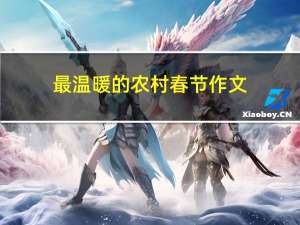 最温暖的农村春节作文