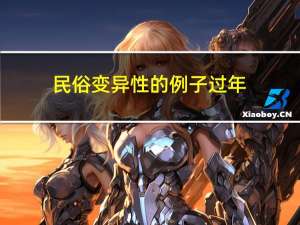 民俗变异性的例子过年